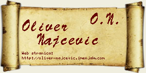 Oliver Najčević vizit kartica